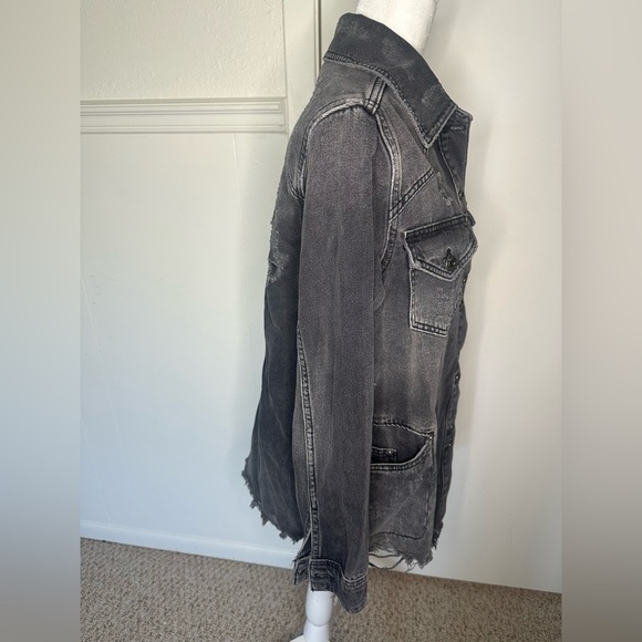 Free People Moonchild Denim Shirt Jacket size XS - Picture 8 of 12